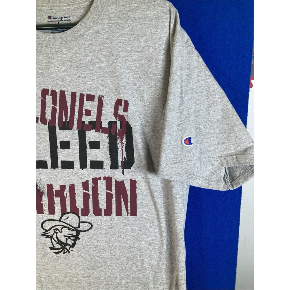 Champion Eastern Kentucky University EKU Colonels Bleed Maroon Shirt Men's Large - Picture 4 of 11